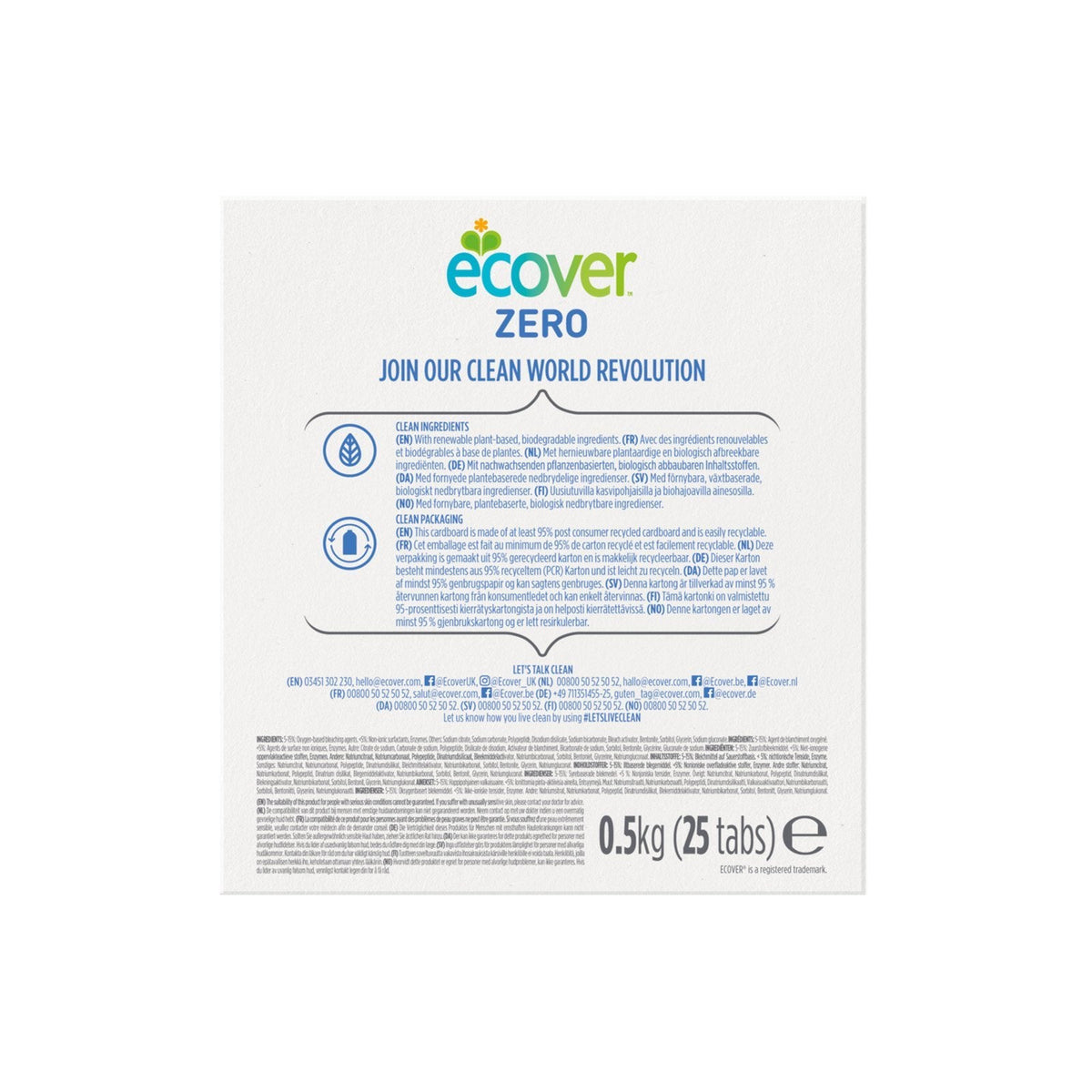 Buy Ecover Zero Dishwasher Tablets 25s ShopCorlison Singapore