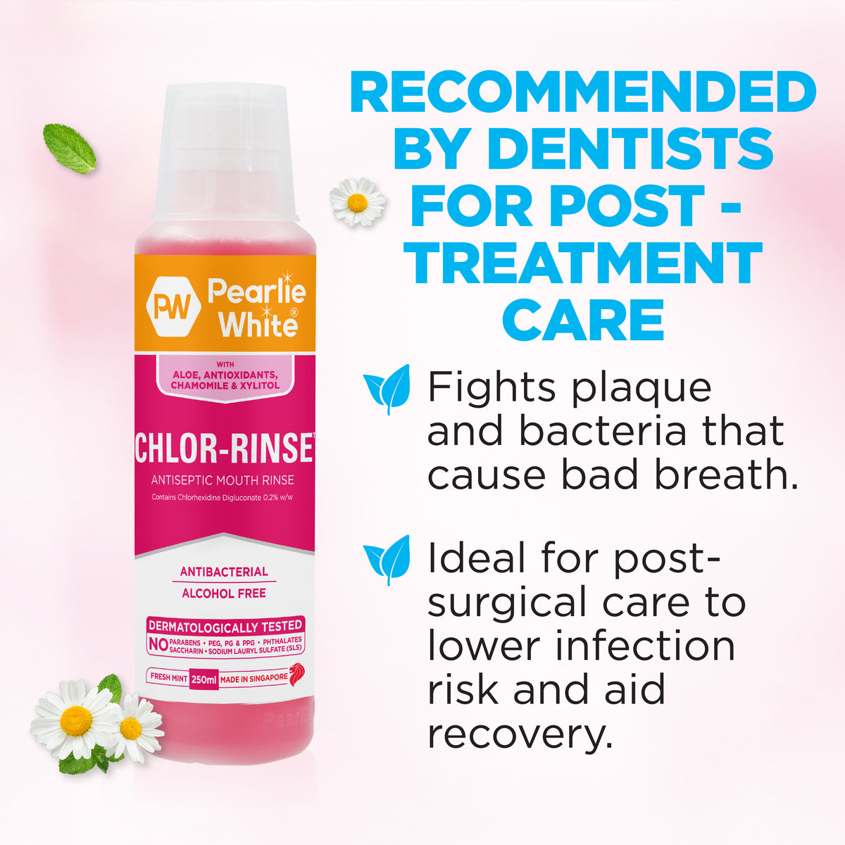 Pearlie White Chlor-Rinse Mouth Rinse | ShopCorlison Singapore