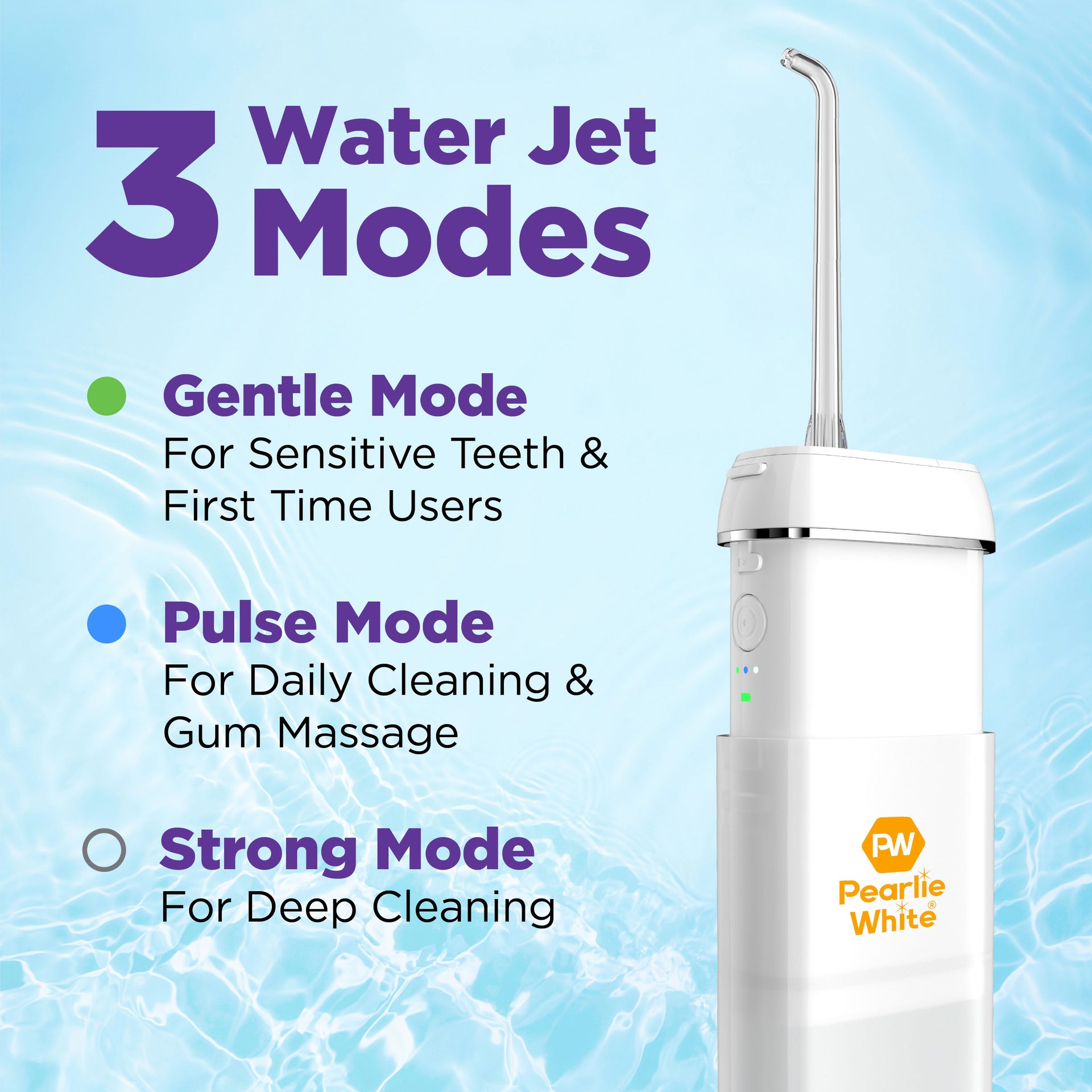 Buy Pearlie White Portable Water Flosser | ShopCorlison Singapore